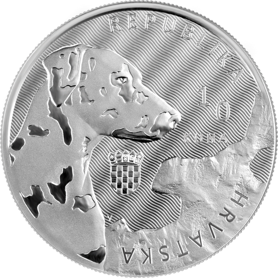 Croatie : Chien dalmatien 1 once d'argent 2021
