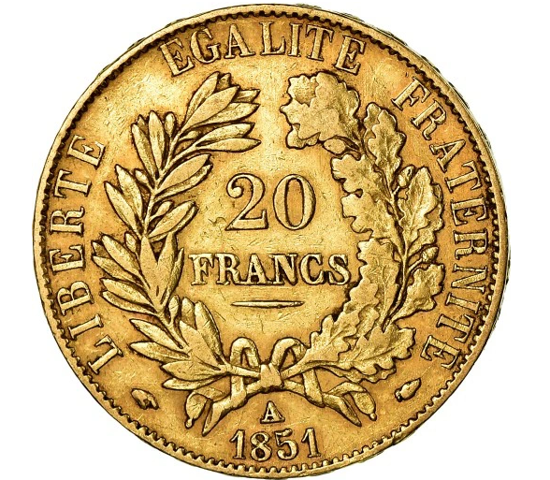 Francia, 20 Francos Ceres Varios Anuales