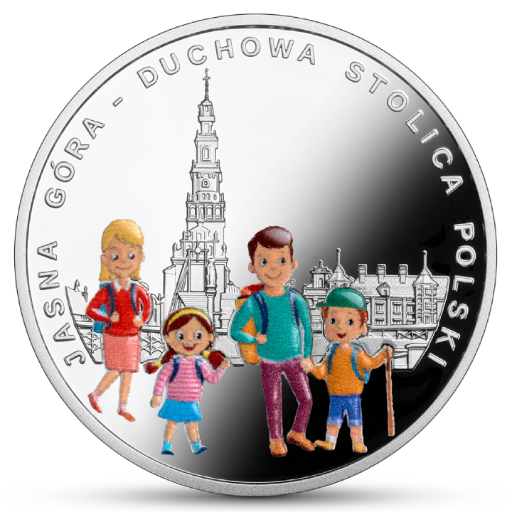 Credo nella Polonia – Jasna Góra – capitale spirituale della Polonia colorata 10 zł Argento 2025 Proof