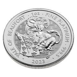 The Royal Tudor Beasts: The Yale Of Beaufort 1 uncja Platyny 2023