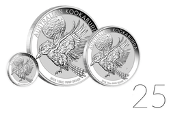 Kookaburra 10 oz Silber 2018 PAKET 25 Stück