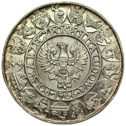 Assay: Mieszko és Dąbrówka 100 złoty ezüst 1966 (állapot 1 / 1- )