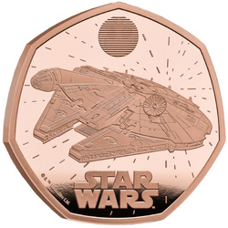 Star Wars: Millennium Falcon 50p Złoto 2024 Proof 
