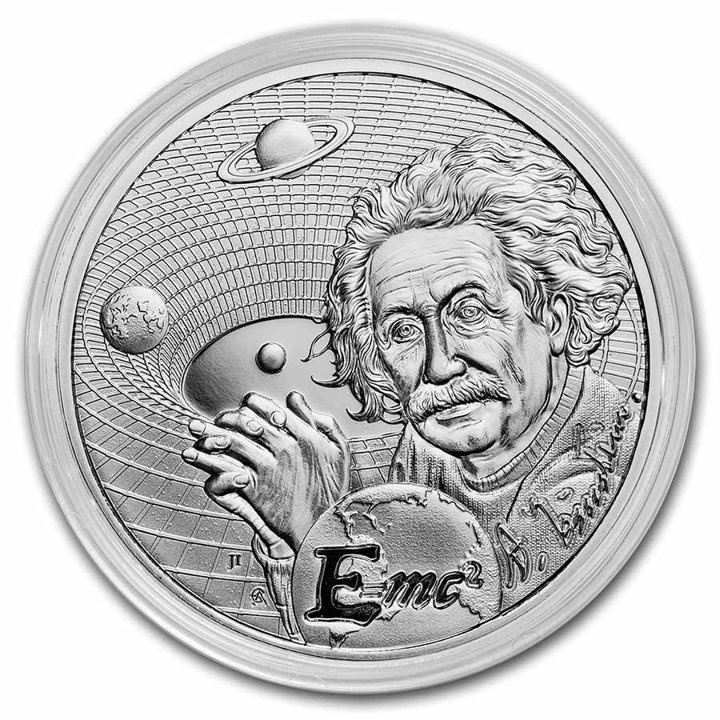 Niue: Icons of Inspiration: Albert Einstein 1 oncia d'argento 2022 Proof