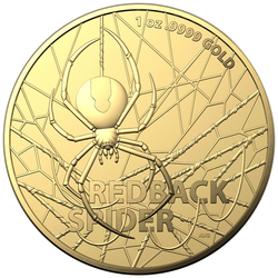 Australia's Most Dangerous: Redback Spider 1 oz Gold 2020