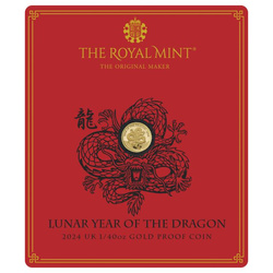 Royal Mint Lunar: Rok Smoka 1/40 uncji Złota 2024 Proof