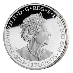 Sainte-Hélène : Déesse - Héra et le paon 10 onces d'argent 2022 Proof