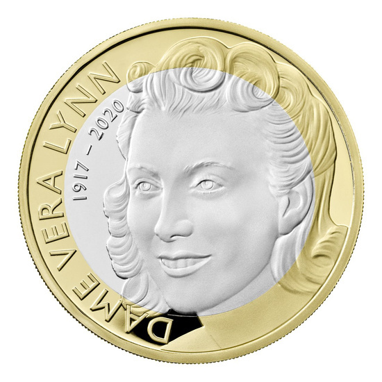 Celebrating the Life and Legacy of Dame Vera Lynn £2 Argento 2022 Proof Moneta Piedfort