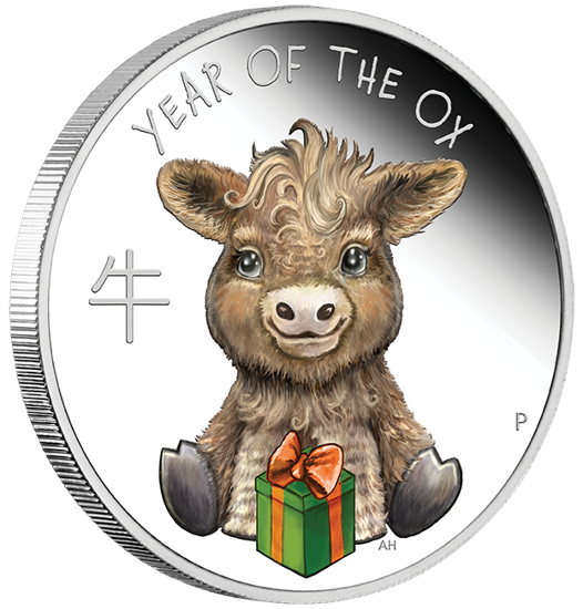 Lunar III: Baby Ox ½ oz Silber 2021 Proof