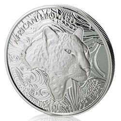 Ghana: African Leopard 1 uncja Srebra 2019