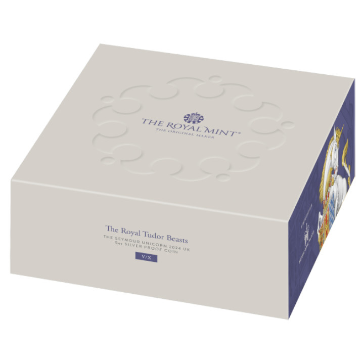 The Royal Tudor Beasts: The Seymour Unicorn 5 oz Silver 2024 Proof