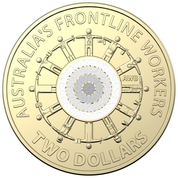 Zestaw 14 monet: 35th Anniversary of the Two Dollar kolorowany Brąz Aluminiowy 2023