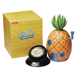 Tuvalu: Bob Esponja SquarePants 2 oz Plata 2024 Gilded Proof