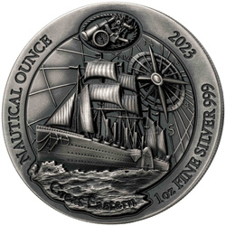 Ruanda: Nautical Ounce – 165 éves a Great Eastern 1 uncia ezüst 2023 antik felület