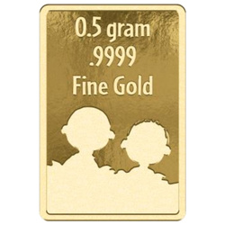 Златно кюлче Peanuts - Pumpkin 60th Anniversary 0,5 г злато 2026 Prooflike
