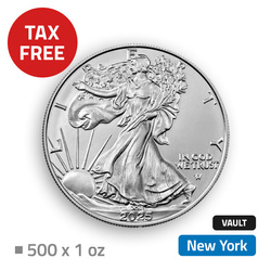 American Eagle 500 oz Silver - en la tienda libre de impuestos de Nueva York (Loomis)
