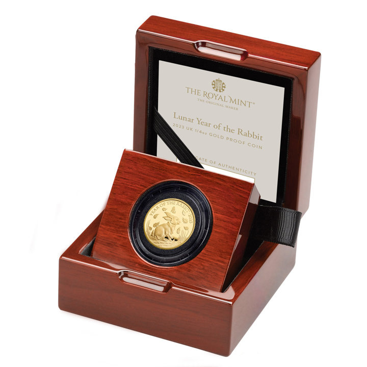 Royal Mint Lunar: Year of the Rabbit 1/4 oz Gold 2023 Proof