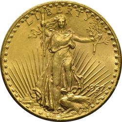 Saint-Gaudens Gold Double Eagle 20 Dollar 1927