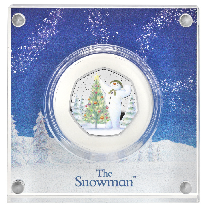 The Snowman 50p coloured Silver 2024 Proof