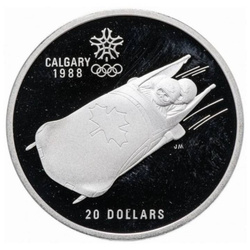 Canada: Set di 10 monete Giochi Olimpici di Calgary 1988 Argento
