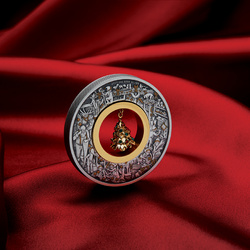 Australia: Santa’s Workshop placcato in argento 2 once 2025 Antiqued Coin