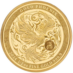 Niue: Phoenix 1/2 oz Gold 2024 Prooflike Coin