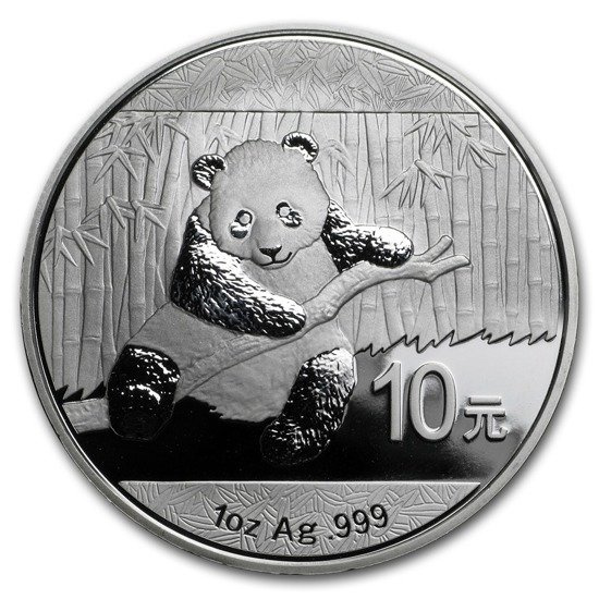 Chińska Panda 1 uncja Srebra 2014