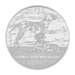 Croacia: Perro Dálmata de color 5 oz Plata 2021