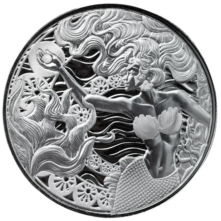 Samoa: Mermaid & Pearl 1 oz Silver 2025 Prooflike