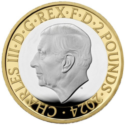 Celebrating 200 Years of the National Gallery £2 pozłacany Srebro 2024 Proof Piedfort
