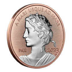 Canadá: Dólar de la Paz bañado en oro 1 oz Plata 2023 Proof Moneda bañada en Ultra Alto Relieve