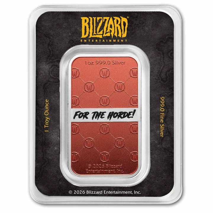 Sztabka PAMP: World of Warcraft Horde kolorowany 1 uncja Srebra 2026 Proof