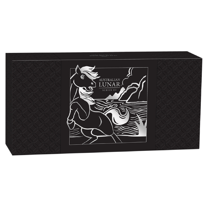 Perth Mint: Lunar III - Jahr des Pferdes: Set aus 3 Münzen coloriert/vergoldet Silber 2026 Proof