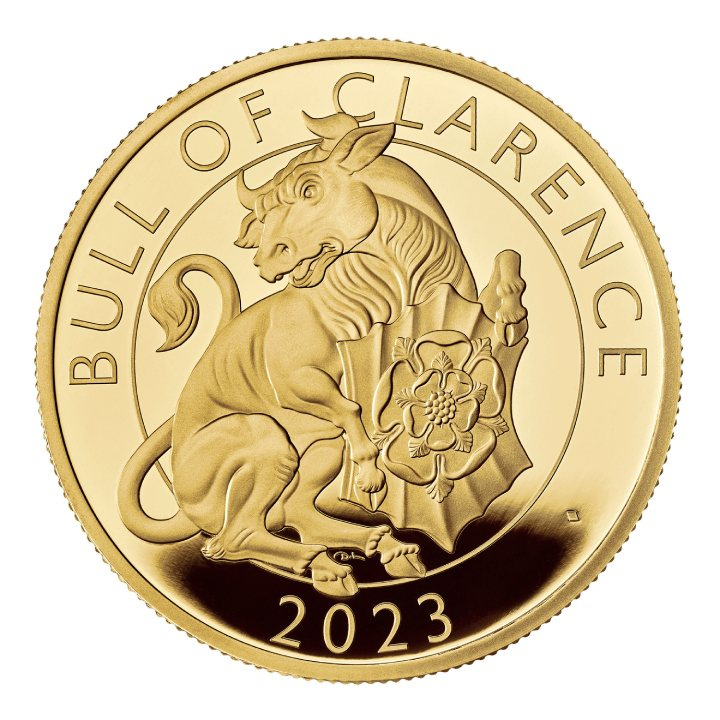 The Royal Tudor Beasts: The Bull of Clarence 1 uncja Złota 2023 Proof