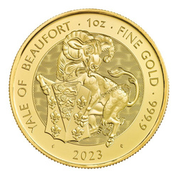 The Royal Tudor Beasts: The Yale Of Beaufort 1 uncja Złota 2023 