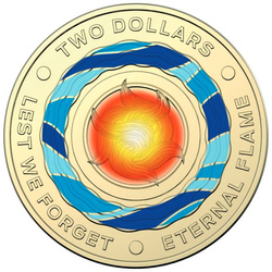 Zestaw 14 monet: 35th Anniversary of the Two Dollar kolorowany Brąz Aluminiowy 2023