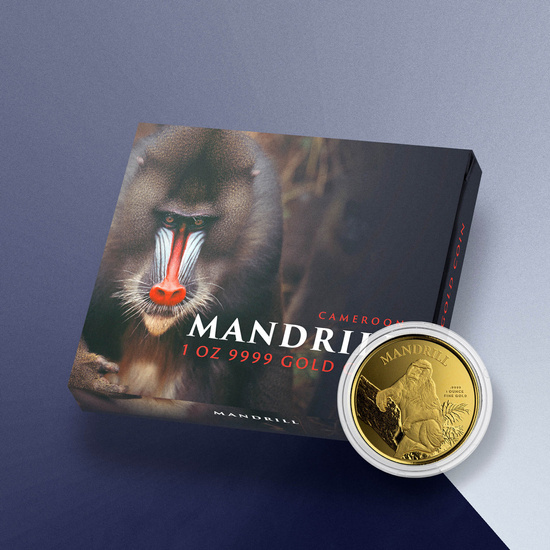 Camerun: Mandrill 1 oncia d'oro 2021 Proof