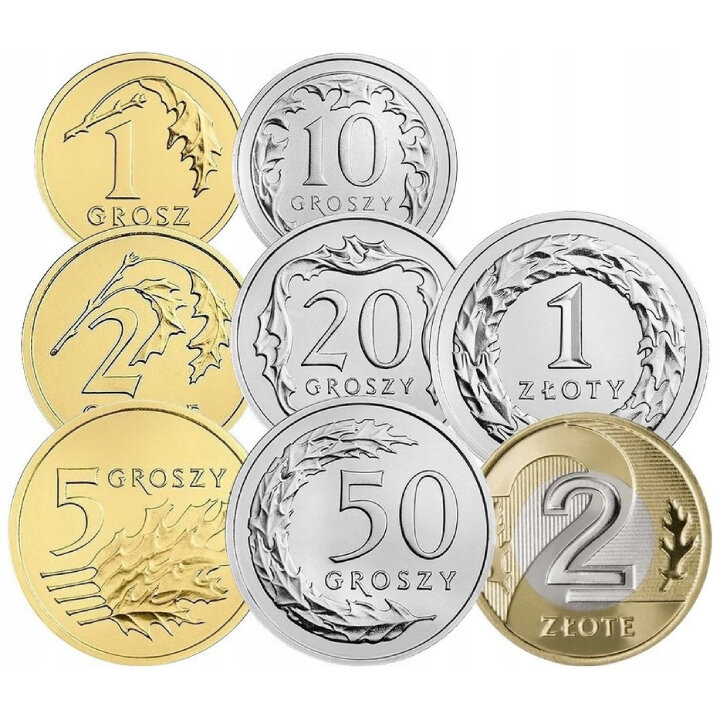 Forgalmi érmék szettje 1 gr - 2 zł 2024 UNC