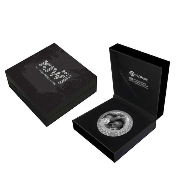 Kiwi 5 once d'argento 2025 Proof