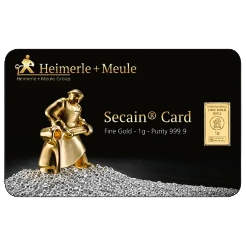 Lingot d’or de 1 g Heimerle Meule en écrin – coffret cadeau