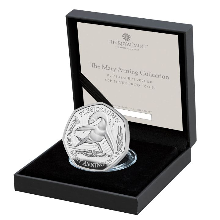 Tales of the Earth: Plesiosaurus 50p Argento 2021 Proof