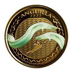 Anguila: Murena coloreada 1 oz Oro 2022