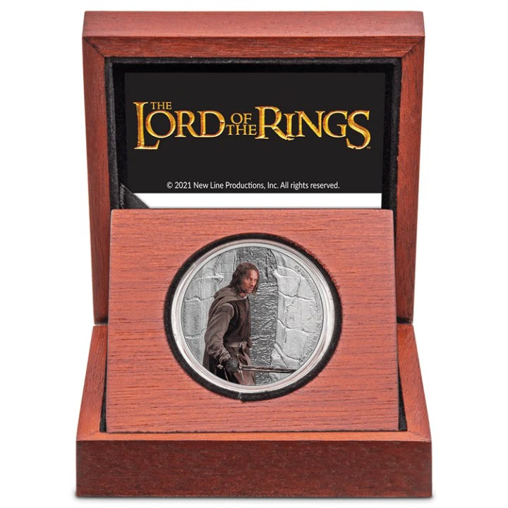Niue: The Lord of the Rings - Aragorn coloured 1 oz Silber 2021 Proof