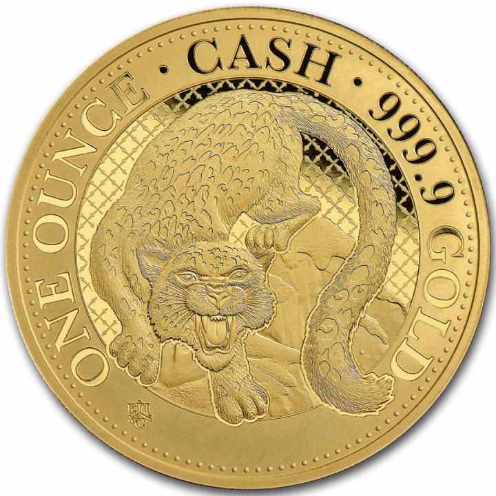St Helena: Cash India Wildlife - The Snow Leopard 1 oz Gold 2024