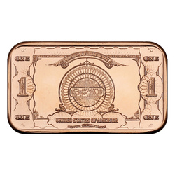 Lingot de cuivre Trump 45 Banknote 1 oz