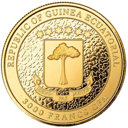 Guinea Equatoriale: Giraffa 1 oncia d'oro 2023 Proof