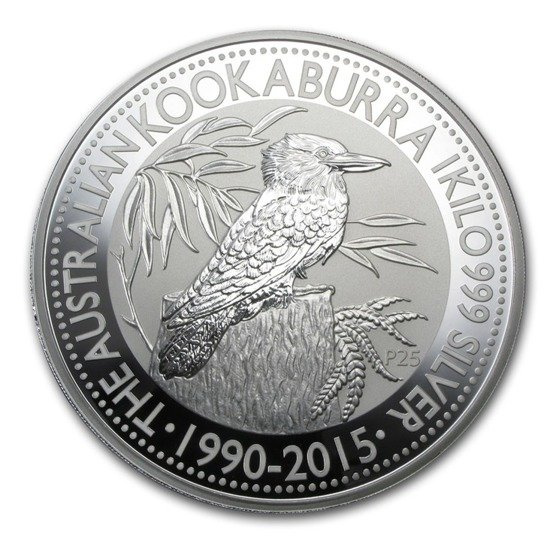 Kookaburra 1000 gramů stříbra 2015