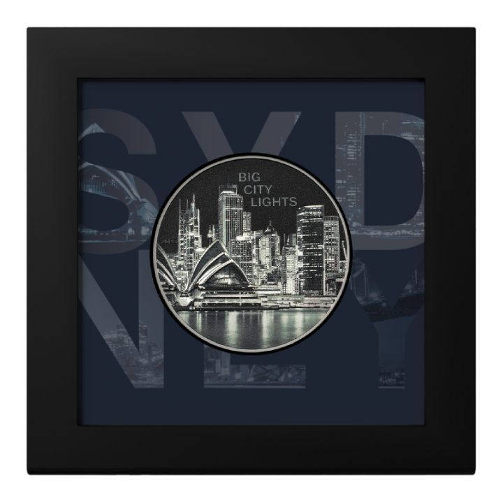 Cook Islands: Big City Lights – Sydney 1 oz Silver 2023 Proof High Relief Coin