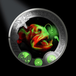 Deep-sea Anglerfish kolorowany 3 Euro Miedź 2023