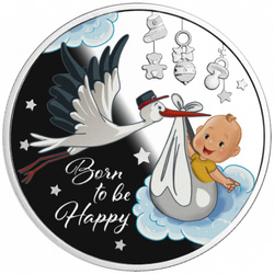 Niue: Born to Be Happy coloured $1 Silber 2022 Proof Coin